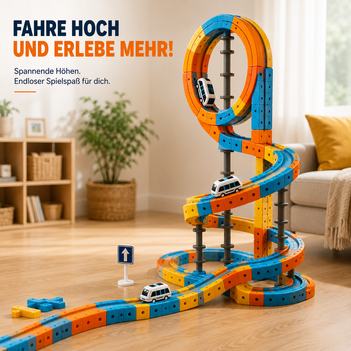 Magnetisches 3D-Zugstrecken-Bauset